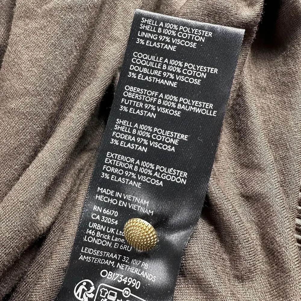 By Anthropologie Moss Green Cap-Sleeve Plissé Mini Dress Medium Scrunchy - Picture 10 of 12